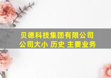 贝德科技集团有限公司 公司大小 历史 主要业务